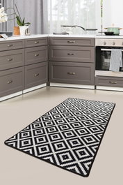 Conceptum Alfombra de Pasillo Black White 80 x 200 cm
